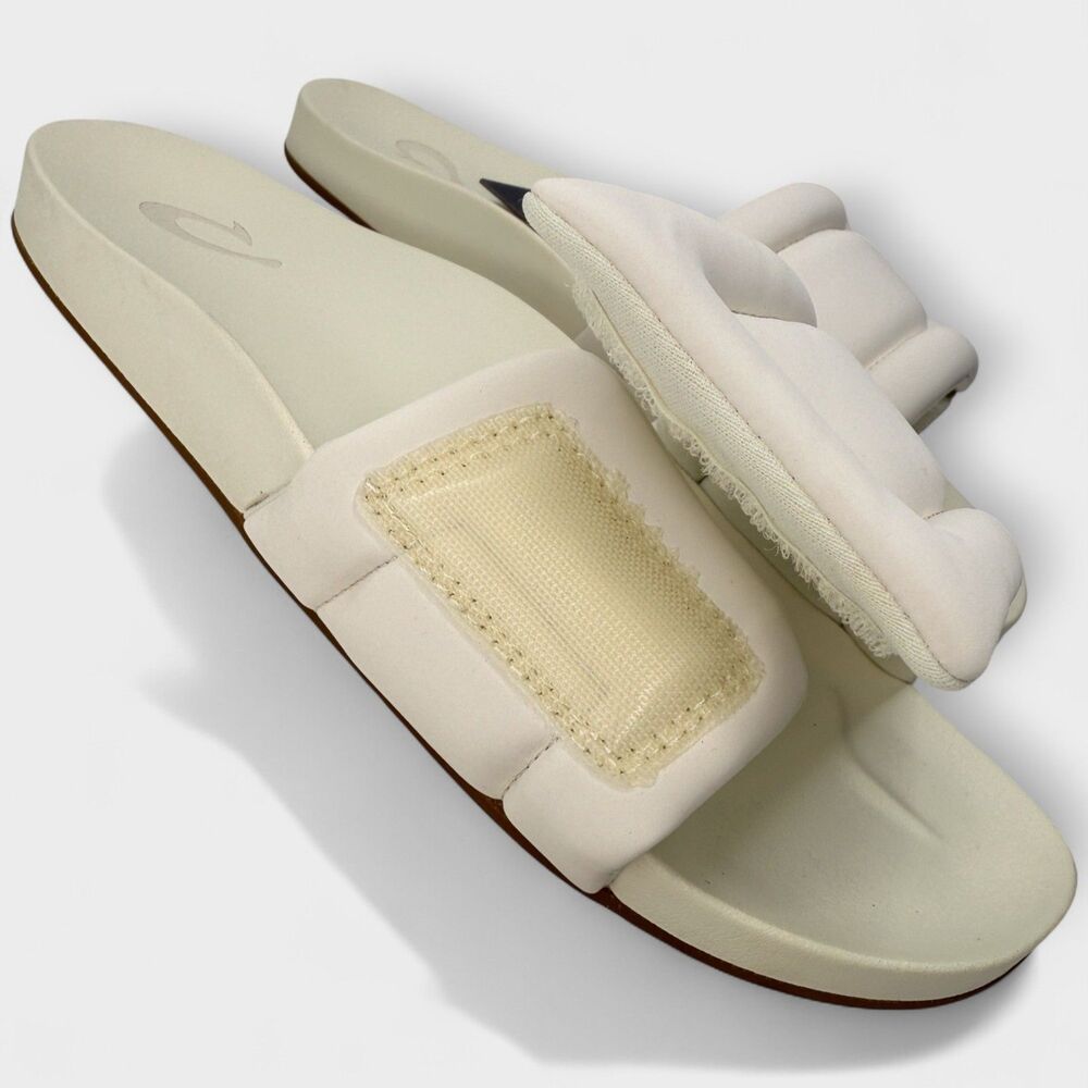 OluKai Sunbeam Puffy Slide Sandals Womens Size 9 Off White Arch Support NWOB - Picture 6 of 10